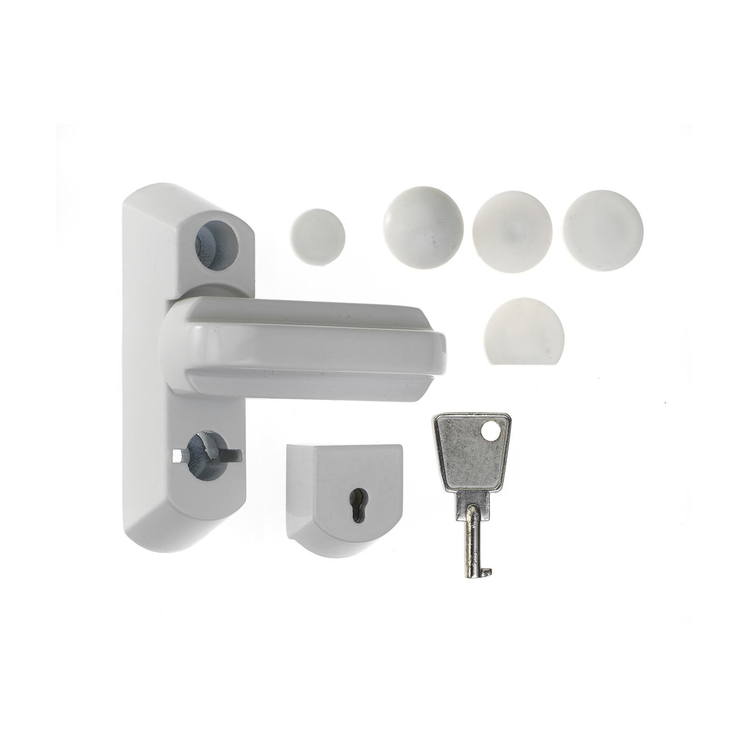 Sash Jammer for PVCu Windows Lockable, White, Clam