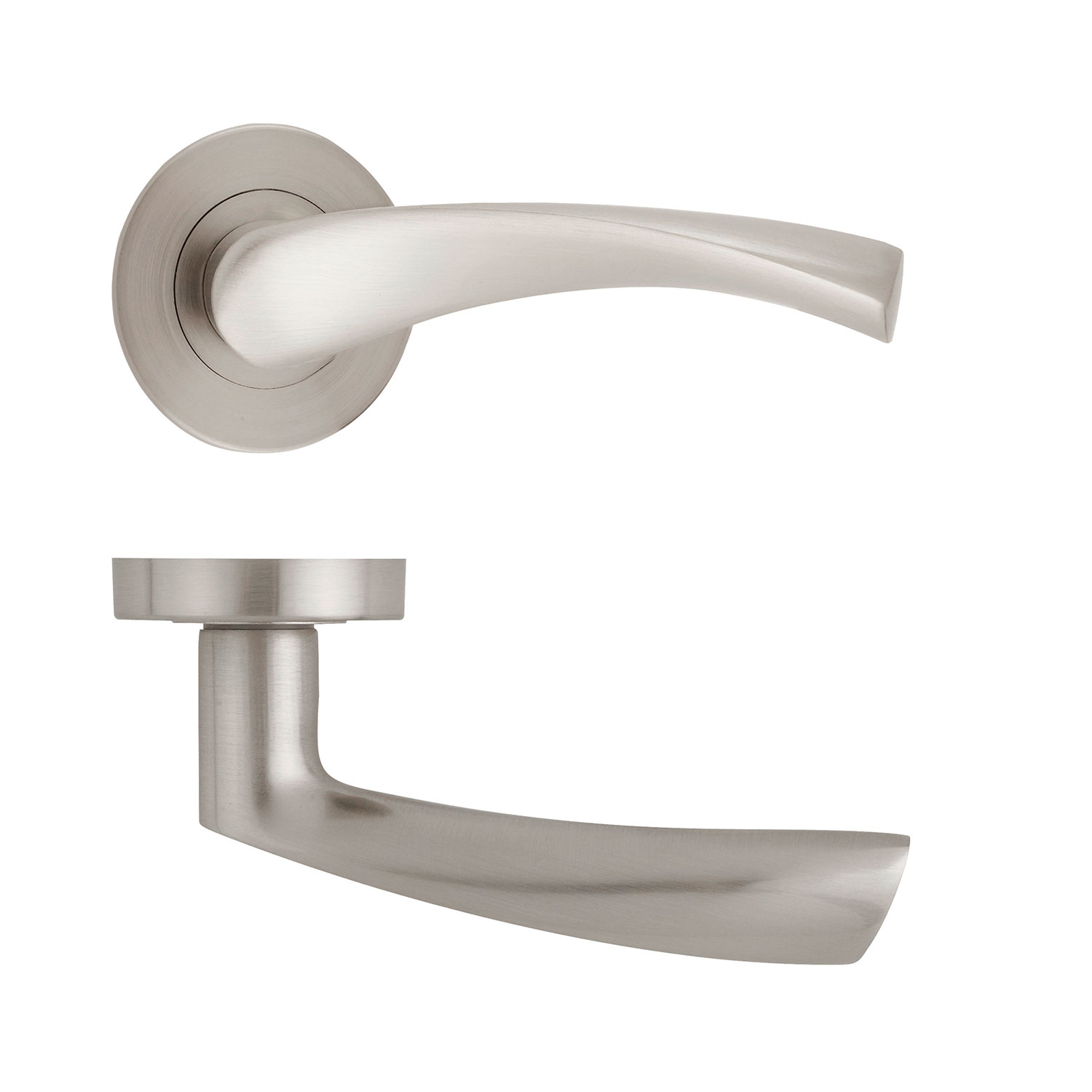 Twist Lever on Linear Rose Internal Door Handle
